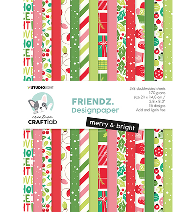 Paper Pad – Merry & Bright Friendz nr.95 CCL-FR-PP95 – CraftLab – StudioLight  (OP=OP!)