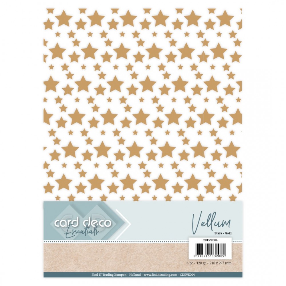 Vellum – Stars Gold – Card Deco Essentials