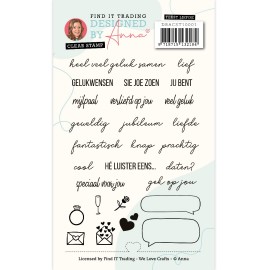 Designed by Anna – Mix and Match Clear Stamps – Text Love