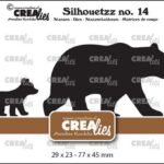 Crealies Silhouetzz no. 14 - Beertje met kleintje