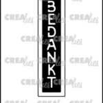 Crealies Texto Negativo Bedankt - NL (V)