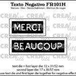 Crealies Texto Negativo Merci beaucoup - FR (H)
