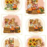 Marianne D Decoupage Gnomes - Zonnebloemen