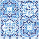 Servetten 5 stuks - Tiles Blue - Ambiente