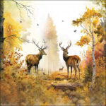 servetten 5st - Autumn Forest
