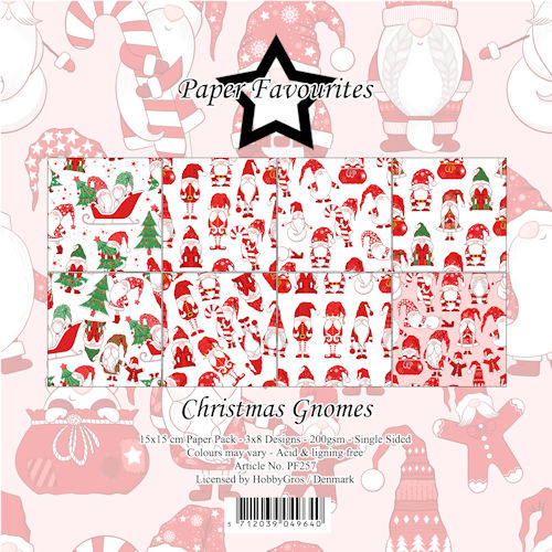 **laatste items -50%** Paperpack –  Christmas Gnomes 15*15cm  – Paper Favourites