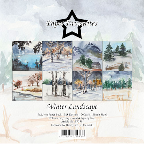 Paperpack –  Winter Landscape 15*15cm  – Paper Favourites