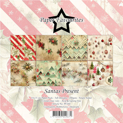 **-50%** Paperpack –  Santa’s Present 15*15cm  – Paper Favourites