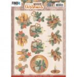 3D Cutting Sheets - Jeanine's Art - Wooden Christmas - Orange Candles