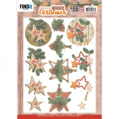 3D Push Out – Jeanine’s Art – Wooden Christmas – Wooden Stars