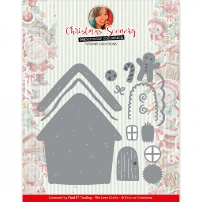 Dies – Yvonne Creations – Christmas Scenery – Gingerbread House