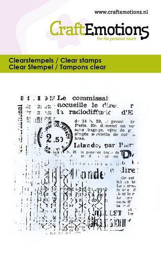 CraftEmotions Clearstamps  – Achtergrond tekst design