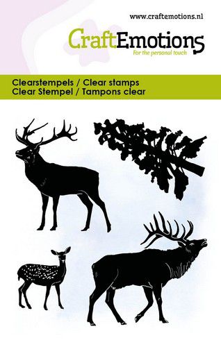 CraftEmotions clearstamps  -Rendieren met boom