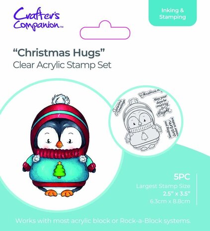 **-40%** Clear Stempel – Cute Penguin Christmas Hugs –  Crafter’s Companion