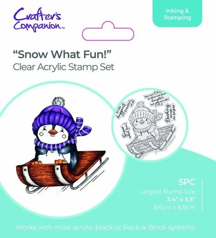 **-40%**Clear Stempel – Cute Penguin Snow What a Fun!-  Crafter’s Companion