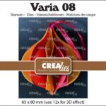 Crealies Varia 08 3D Kerstbal