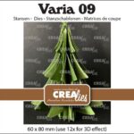 Crealies Varia 09 3D Kerstbal