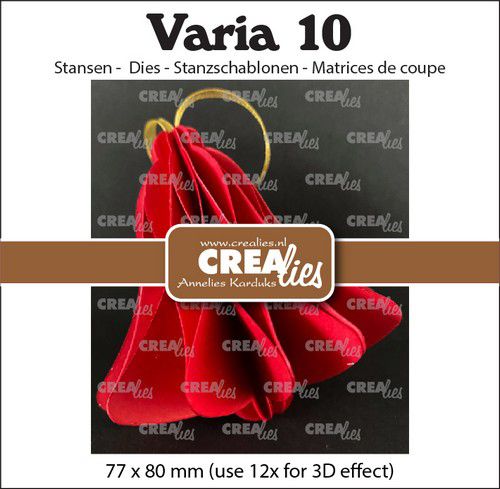 Crealies Varia 10 3D Kerstbal
