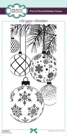 Rubber Stampel – Bauble Bough –  Designer Boutique Creative Expressions