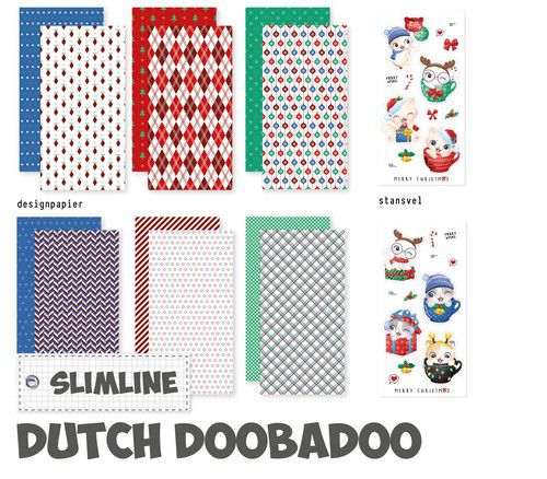 Dutch Doobadoo Crafty Kit Slimline Kerstkatje