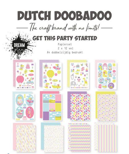 Dutch Doobadoo Papierset Get this party started