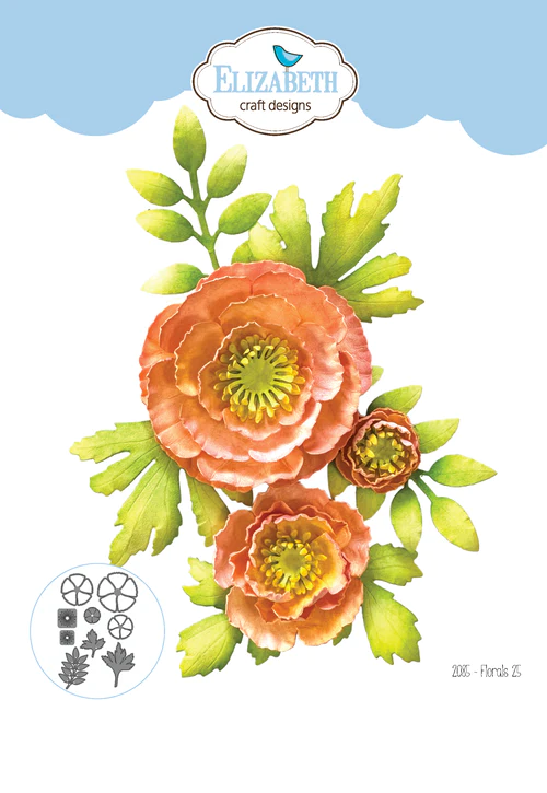 Snijmallen – Paper Flowers Florals 25 – 2085 –  Elizabeth Craft Design
