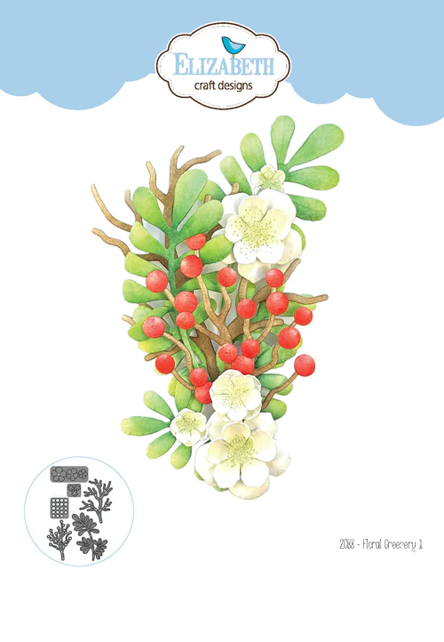 Snijmallen – Floral Greenery 1 –  Elizabeth Craft Design