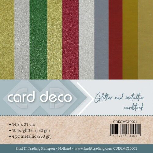 Card Deco Essentials – Glitter and metallic cardstock – nr.1 Christmas