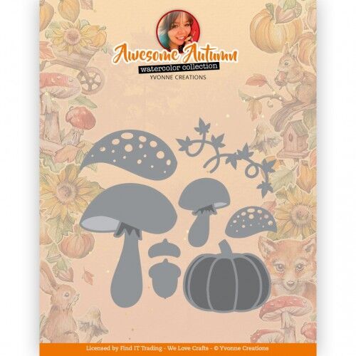 Dies – Yvonne Creations – Awesome Autumn – Autumn Mushrooms