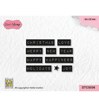 Nellie’s Choice Clearstempel – Christmas Love Typed