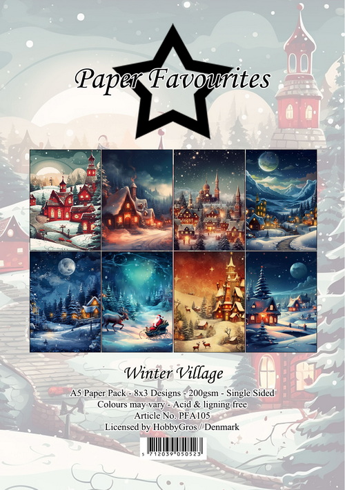 Paper pack A5 Winter Village – Paper Favourites