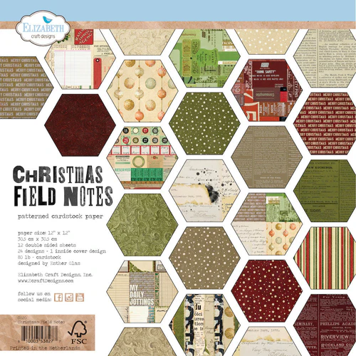 Scrap set – Christmas Field Notes C020 12×12′  – Elizabeth Craft