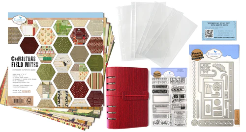 Planner Essentials – 2023 December Daily Day by Day kit Red -Elizabeth Craft