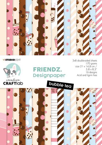 Mini Paperpad Friendz nr.116 Bubble Tea – CraftLab – StudioLight