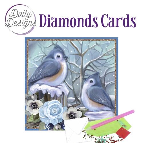 Dotty Designs Diamond Cards – Kingfishers in the snow