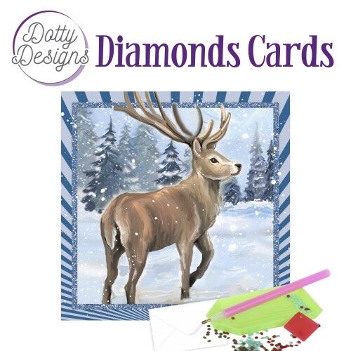 Dotty Designs Diamond Cards – Reindeer in the snow