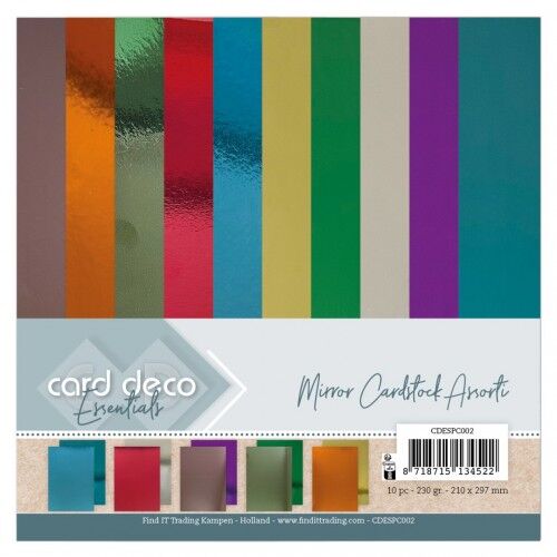 Card Deco Essentials – Mirror Cardstock A4 Assorti