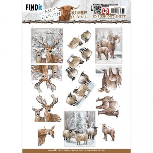 3D Push-Out – Amy Design – Sturdy Winter – Deer