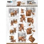 3D Cutting Sheet - Amy Design - Sturdy Winter - Scottish Highlander