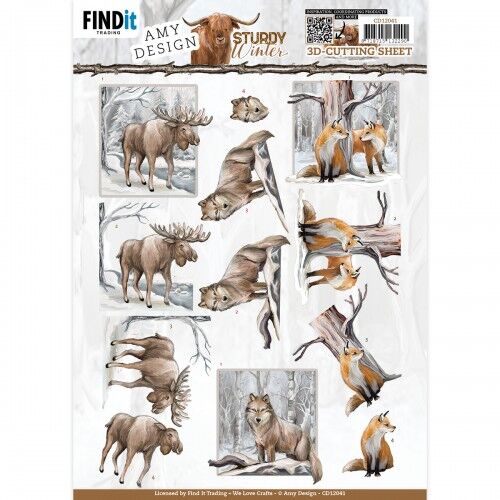 3D Cutting Sheet – Amy Design – Sturdy Winter – Moose