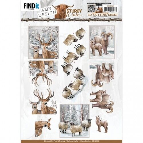 3D Cutting Sheet – Amy Design – Sturdy Winter – Deer