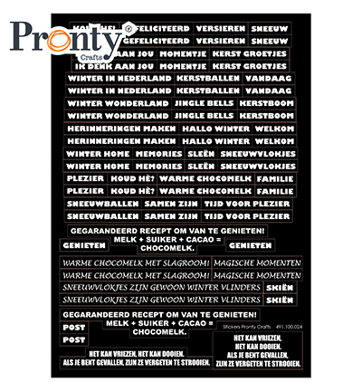 Sticker teksten “Winter” Nederlands- Pronty