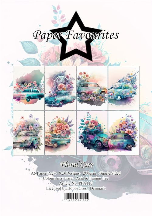 Paperpad  A5 Floral Cars  – Paper Favourites