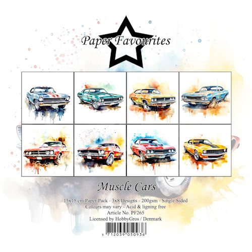 Paperpad  15×15 cm Muscle Cars  – Paper Favourites