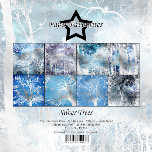 Paperpad  15×15 cm Silver Trees – Paper Favourites