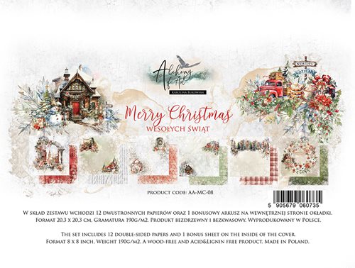 Paper Collection Set 20,3 x 20,3 – Merry Christmas – Art Alchemy