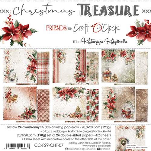 Paper Collection Set 20.3 x 20.3 – Christmas Treasure – Craft O’Clock