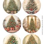 Push Out Scenery - Christmas Tree Round - Card Deco
