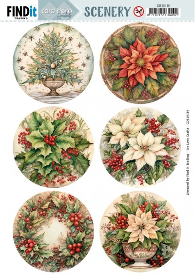 Push Out Scenery – Holly Round – Card Deco