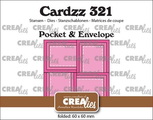 Crealies Cardzz pocket & envelop – rechthoek CLCZ321 folded: